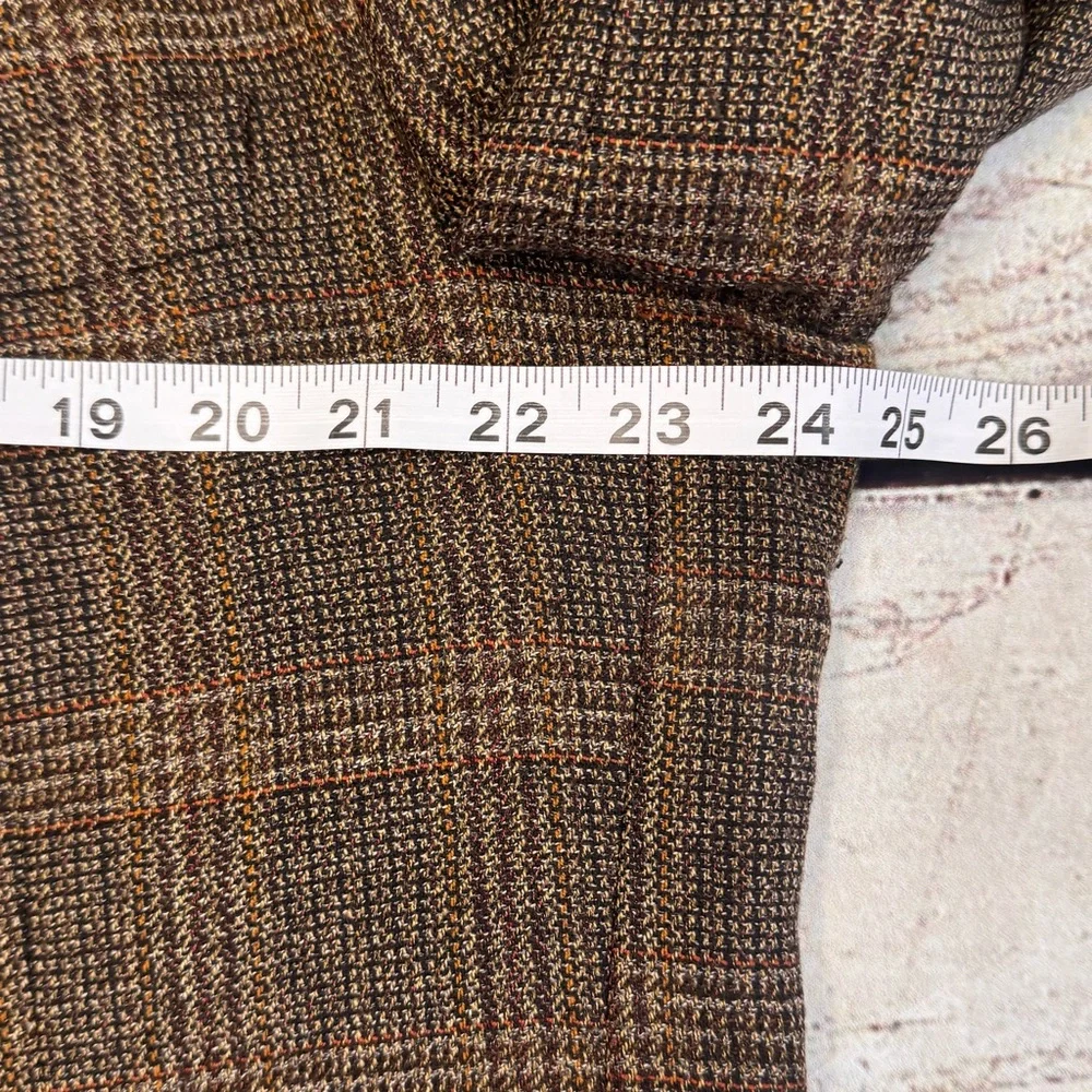 Men's 44R Vito Rufolo Wool Blazer‎ Brown Tweed Sport Coat Italian Fabric Classic